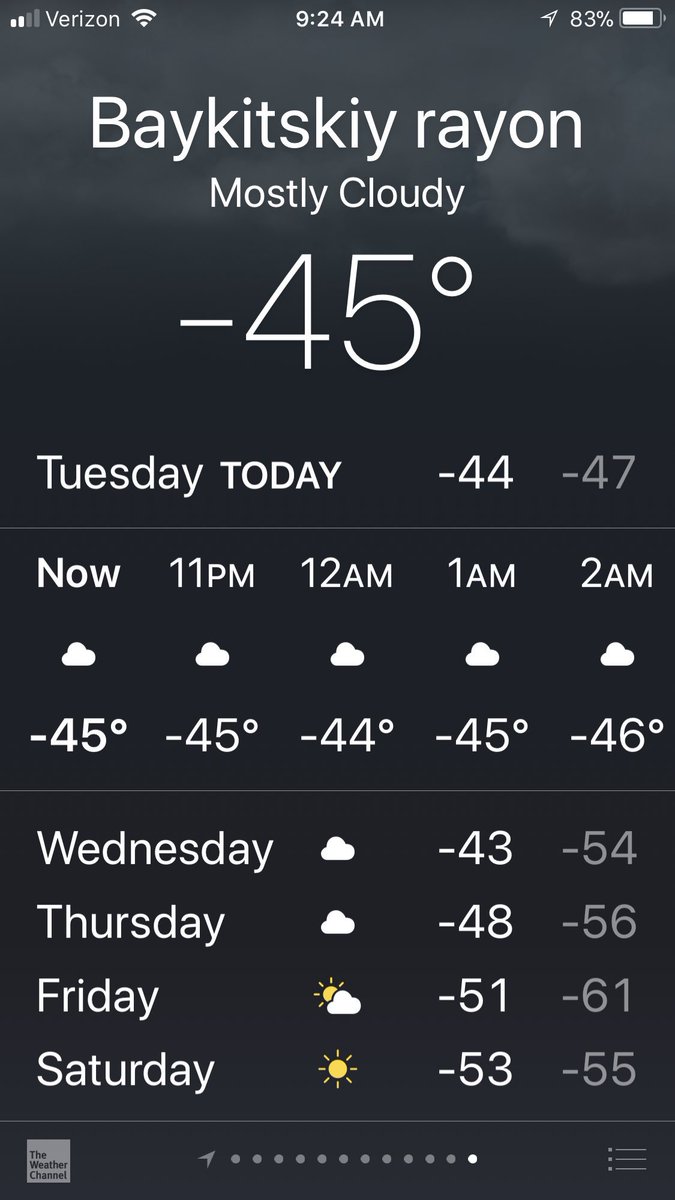 Dan14News's tweet photo. Think it’s cold here? Check out this screen shot of the temp in Siberia. It might warm you up a bit. And school is in session there! Stay warm! @14News #ItsSoCold #SnowDaysIn4Words #notsobadafterall #tristatewx @14FirstAlert @Byron14News https://t.co/Bu0JBFM5i7