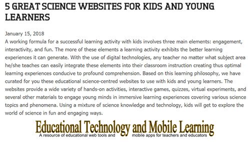MedGizmo_ed's tweet photo. 5 Great #Science #Websites for #Kids and Young #Learners https://t.co/eUOMCatPu5 #edtech #elearning #mlearning #EdApps #eLearningEnvironment https://t.co/IydxEQuKuJ