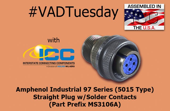 connecticc's tweet photo. This #VADTuesday, we're featuring value-added assembly on @AmphenolAIO's 97 Series (5015 Type) Straight Plug w/Solder Contacts (Prefix MS3106A). https://t.co/2yDcn5DfbC