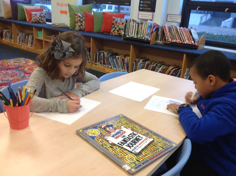 LatinLibrarians's tweet photo. The lower school is exploring peace in honor of MLK this month. We asked students to take pictures of what peace looks like in the library. https://t.co/TIobazF3L8