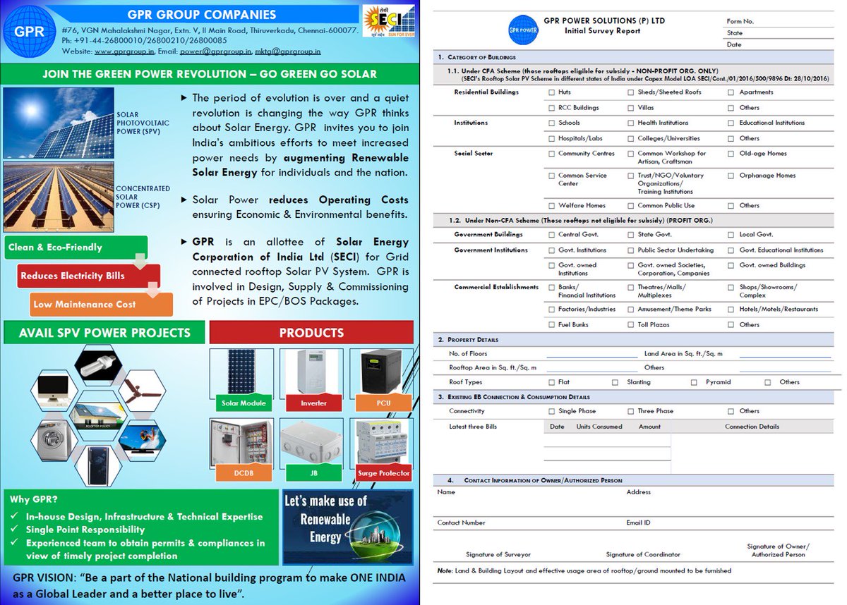 GPR_Group's tweet photo. GPR Power invites you to join the Green Power Revolution by implementing Solar Power. Here we present our services. https://t.co/Sx4VG2MRjd