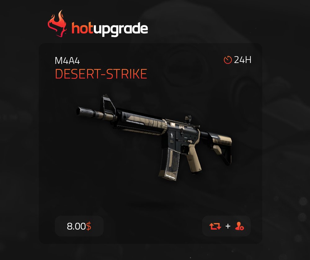 hotupgrade's tweet photo. 🔥🔥 M4A4 DESERT STRIKE GIVEAWAY 🔥🔥

💥RETWEET
💥FOLLOW US

Good luck! https://t.co/oXHpLtbXY2