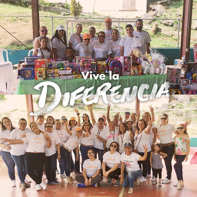 Un grupo de nuestros empleados realizaron un día familiar en la comunidad Duey de Yauco para las familias que se vieron afectadas por el huracán María. Llevaron compra, agua, juguetes para los niños y entretenimiento para 130 familias. #ViveLaDiferencia