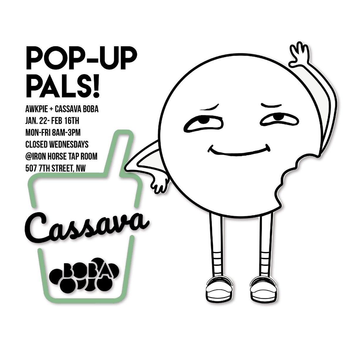 Don't call it a comeback! Round 2 of our #PopUp with @awkpiedc starts next Monday at Iron Horse Tap Room. <a href="/Eater_DC/">Eater DC</a>