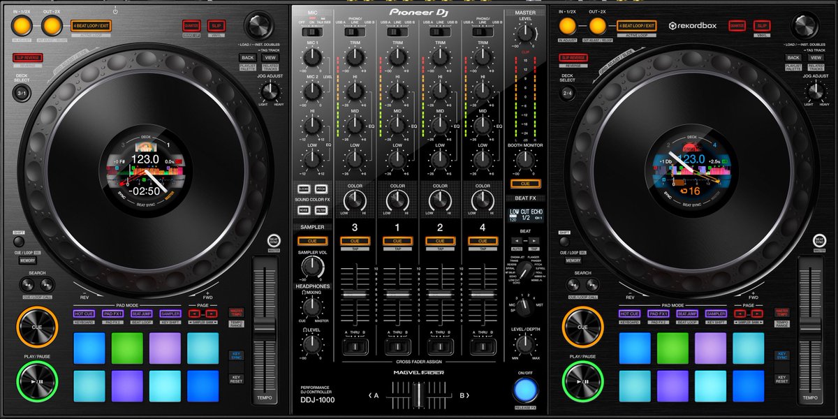 intermusicpro's tweet photo. Descubre la nueva experiencia #rekordboxdj con lo último de #Pioneer: el #DDJ1000. Equipado con 4 canales, pantallas LCD de alta definición en cada jog wheel, nueva función Related Tracks y mucho más... Muy pronto en #Intermusic !!!
Lo tienes todo aquí: https://t.co/aNRmmzFVUS https://t.co/T3SkwbvotU