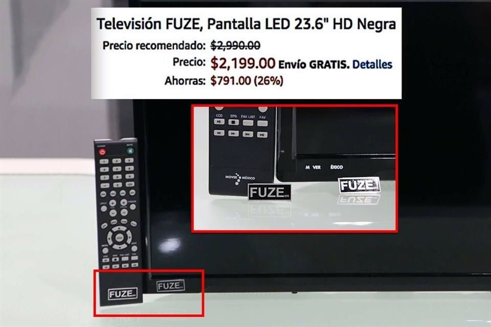 Reforma's tweet photo. #TransaTv Synnex de México vende televisores a los que sobrepuso una placa de la marca "Fuze", para ocultar el eslogan de la actual Administración "Mover México". https://t.co/Dvt1TqChQw https://t.co/sX1prBidEj