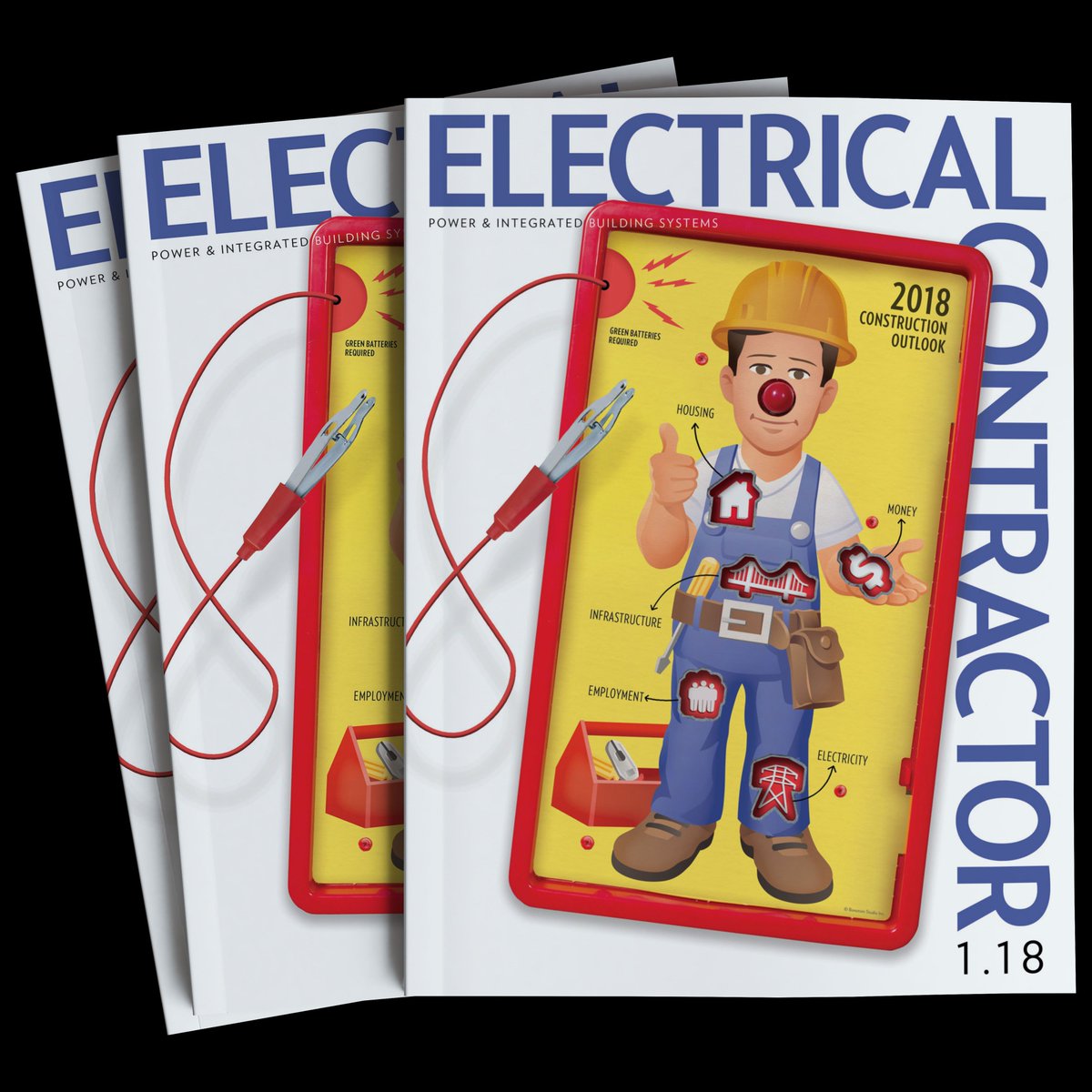 BonoTomStudio's tweet photo. The cover from latest issue of Electrical Contractor which focuses on the 2018 Construction Outlook. @ecmagdotcom #magazines #graphicdesign #associations #ecmagazine #print #bonotom https://t.co/bAhHibbtee
