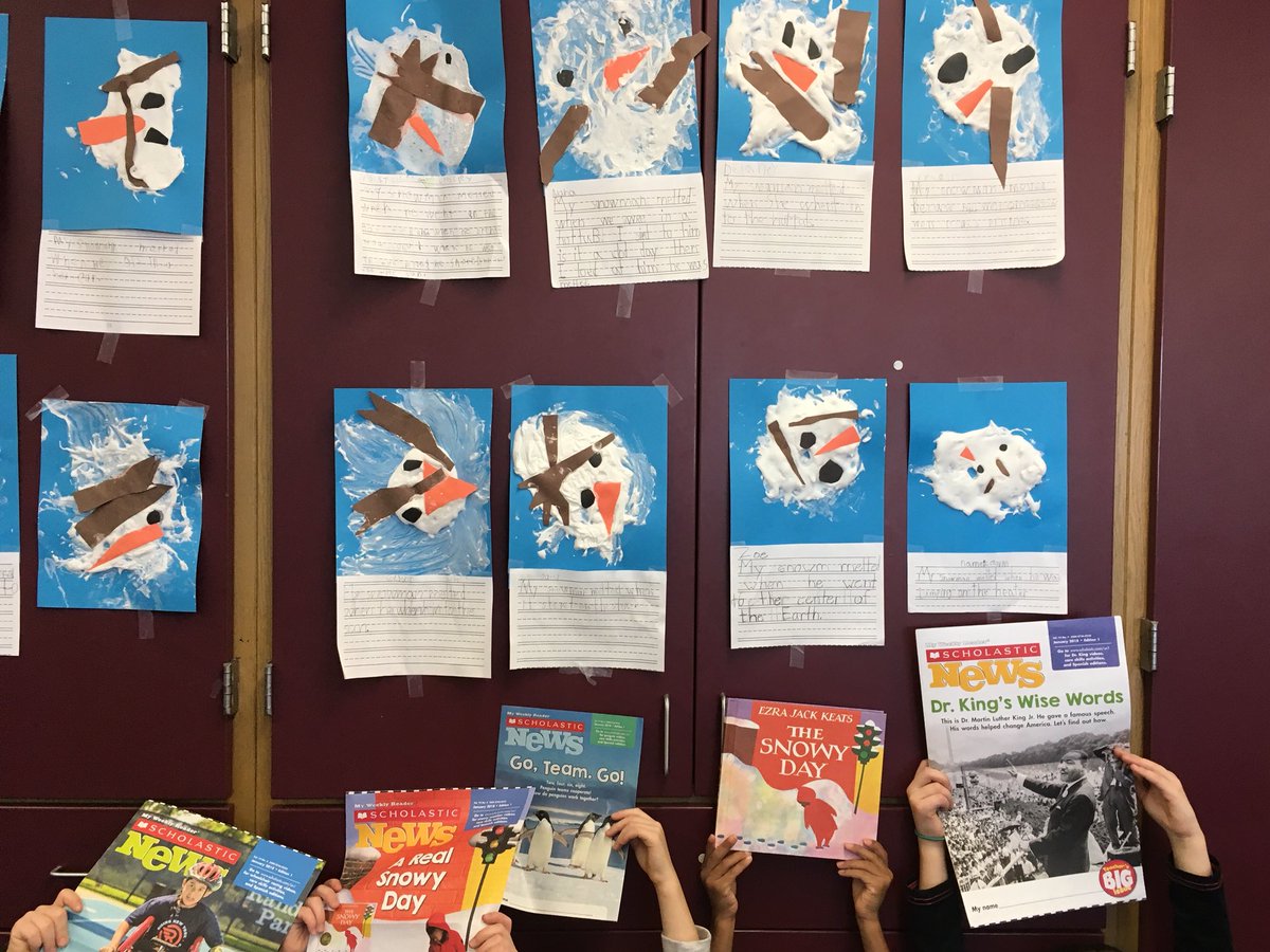 ChaChaCakes's tweet photo. @ScholasticTeach We love reading Scholastic News in First Grade! The “My Melted Snowman” project from the issue A Real Snowy Day was awesome! #WowedStudents #contest https://t.co/EVqQa01SuL