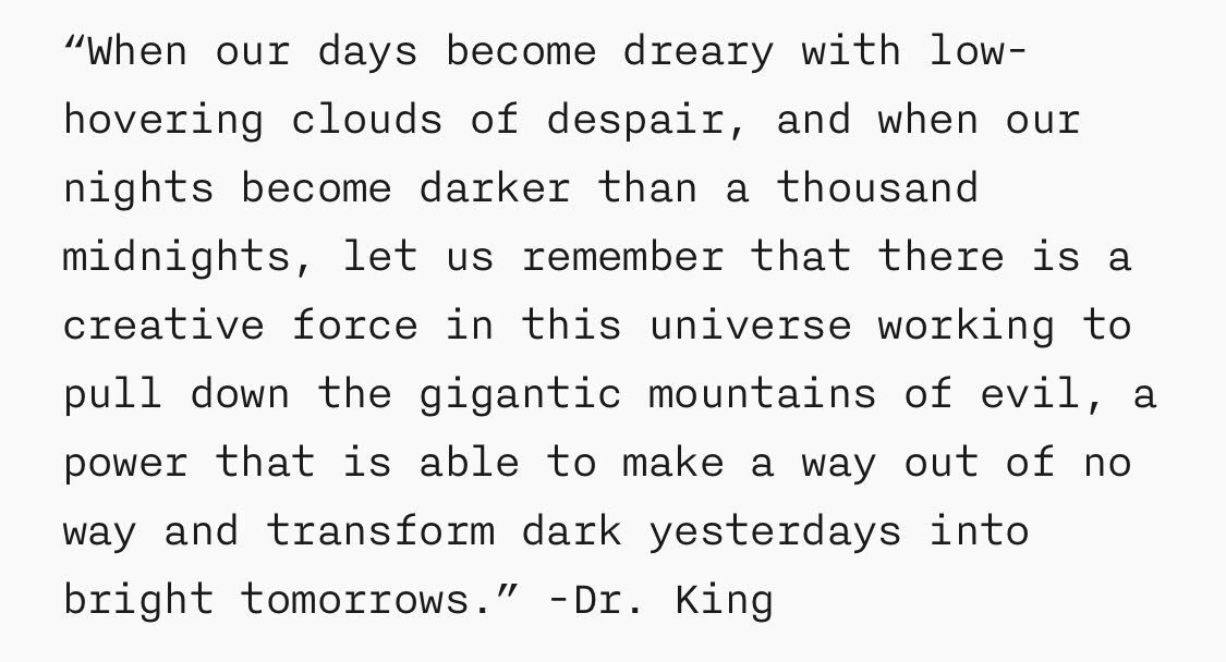 Dr. Martin Luther King, Jr. was an optimist.