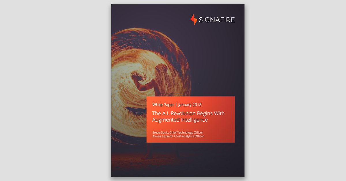 "With augmented intelligence, the human analyst is fundamental to the final output." Read more in our latest white paper... signafire.com/resources/#whi…