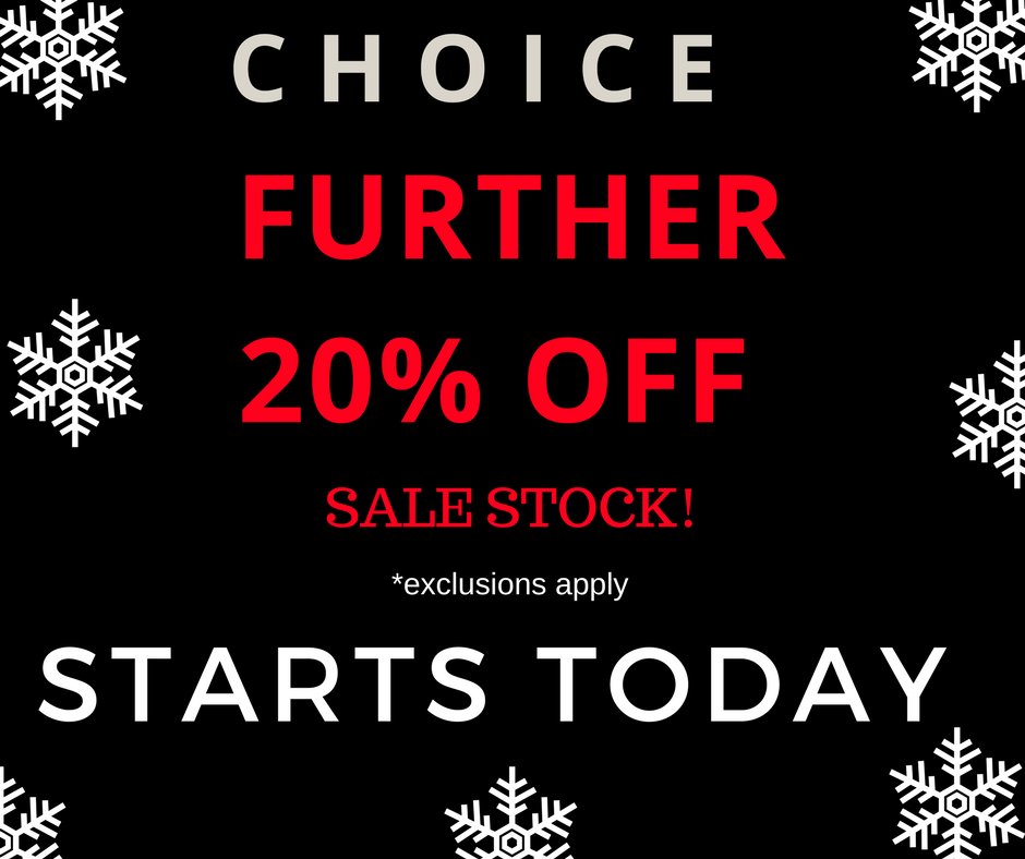 ChoiceBoutiques's tweet photo. A further 20% OFF Sale Stock, Starts TODAY in Choice Boutiques nationwide! #ChoiceStyle #WinterSale #Bargain @Stillorganvill @HenryLyonsSligo https://t.co/5O1yHpKbvf