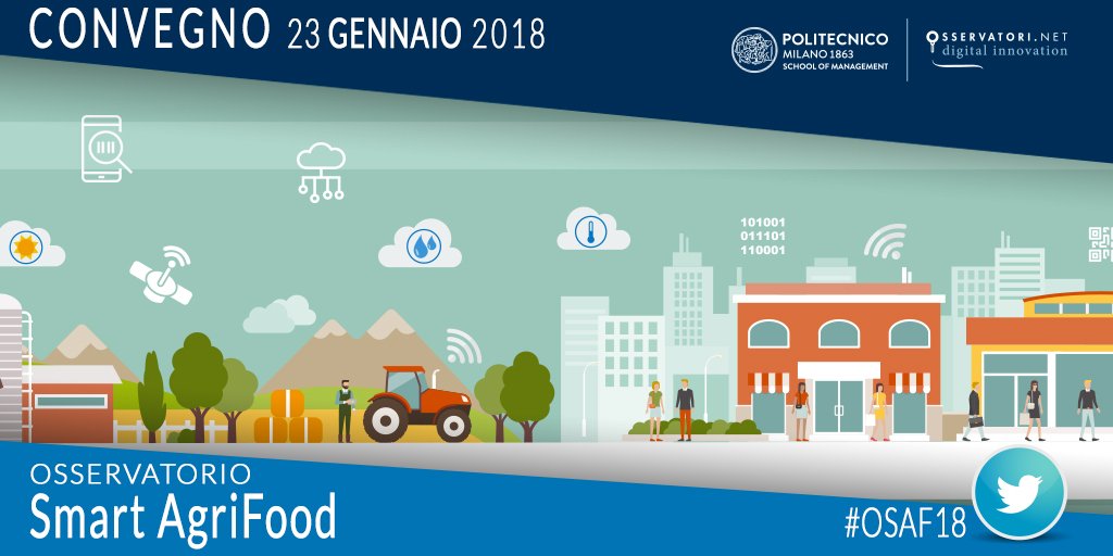 Osservatori Digital (@osserv_digital) on Twitter photo Convegno di presentazione dei Risultati Finali della Ricerca dell’Osservatorio Smart #AgriFood 2017. Le iscrizioni sono aperte → goo.gl/My7dc1 (23 Gennaio 2018) #OSAF18 <a href="/AgriFools/">AgriFools</a> <a href="/FilippoRenga/">Filippo Renga 🇪🇺 🇺🇦</a> <a href="/chiaracorboo/">chiara corbo</a> Convegno di presentazione dei Risultati Finali della Ricerca dell’Osservatorio Smart #AgriFood 2017. Le iscrizioni sono aperte → goo.gl/My7dc1 (23 Gennaio 2018) #OSAF18 <a href="/AgriFools/">AgriFools</a> <a href="/FilippoRenga/">Filippo Renga 🇪🇺 🇺🇦</a> <a href="/chiaracorboo/">chiara corbo</a>