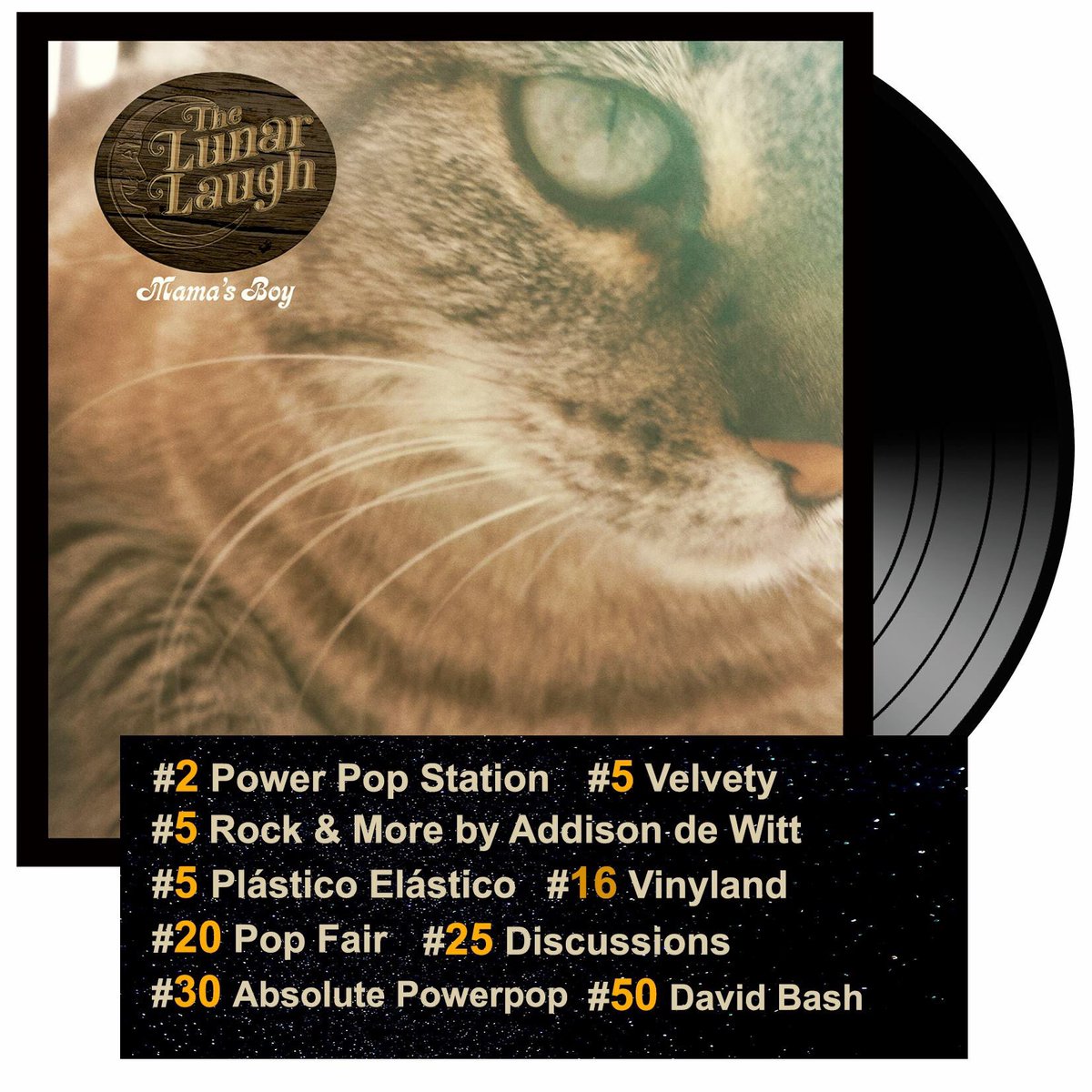 YATCosmos's tweet photo. THE LUNAR LAUGH Mamaโs Boy LP/CD. #bestalbumsof2017 https://t.co/nZuiOmo3F7