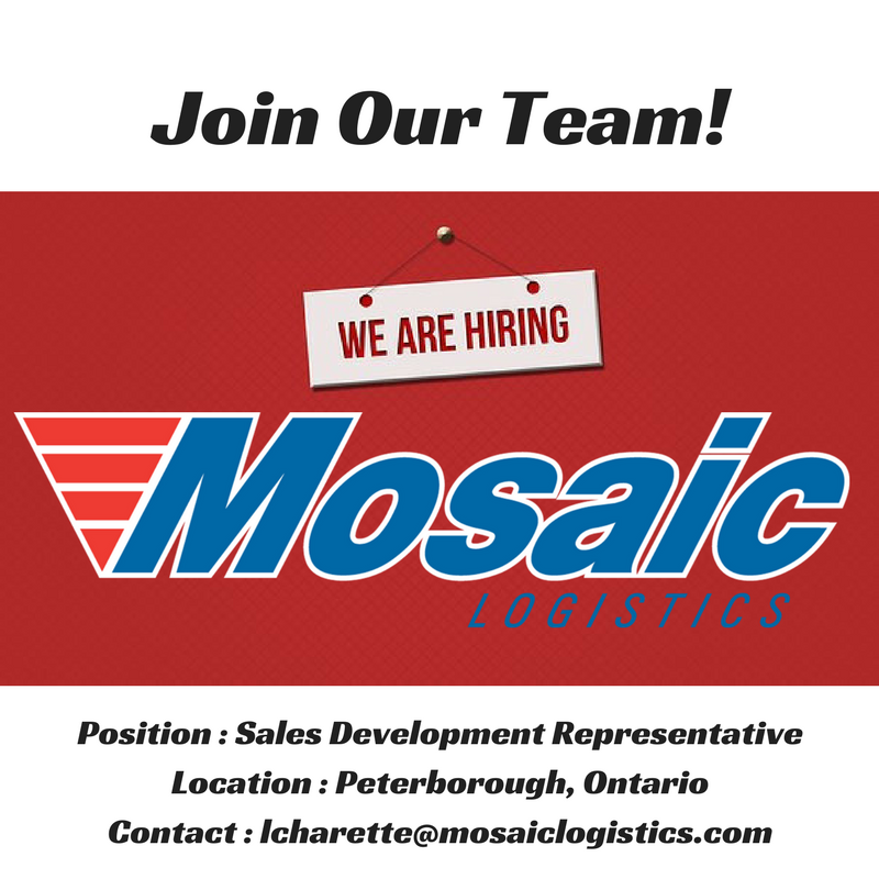 Mosaic Logistics is currently seeking a high-energy sales professional with sound business acumen &amp; strong technical aptitude to join our team. Are you that individual?