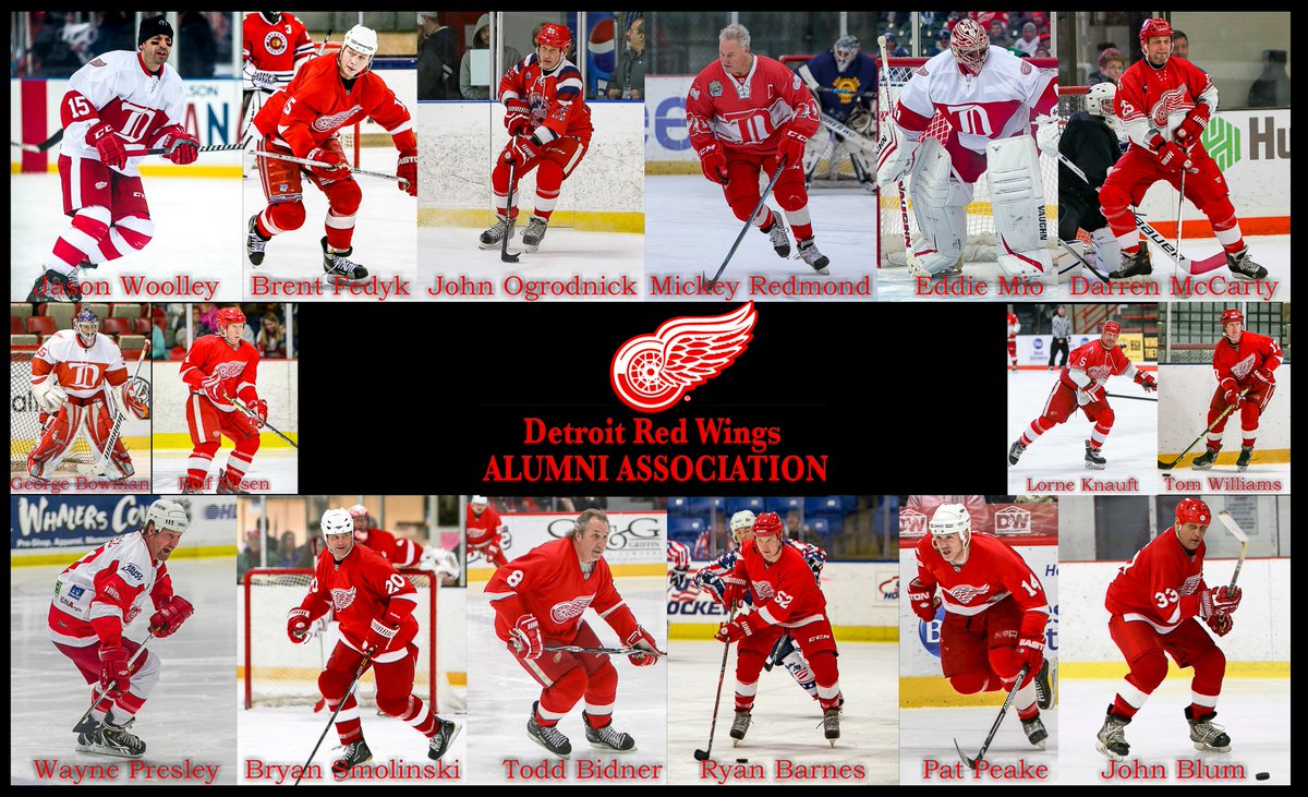 RedWingAlumni's tweet photo. Lineup for 1/19/18 vs. @ChiefMolloy squad to benefit #novipolice & #novifire. Puck drop in the @cityofnovi at the @NoviIceArena at 7:45pm. @eddiemio making a return to the ice along with #dmacisback, @jason15woolley Mr. #BingoBango and others! https://t.co/XI8AG4l4gv