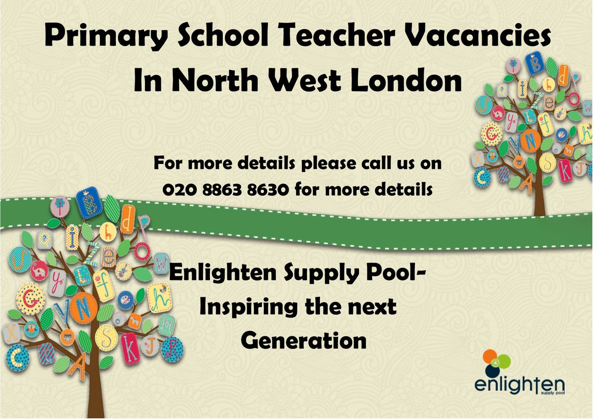EnlightenSP's tweet photo. Get in touch with us at Enlighten Supply Pool and kick start your future becoming a teacher #Education #EducationJobs #LondonJobs #recruitment #enlightensupplypool https://t.co/ObfYCBCcij