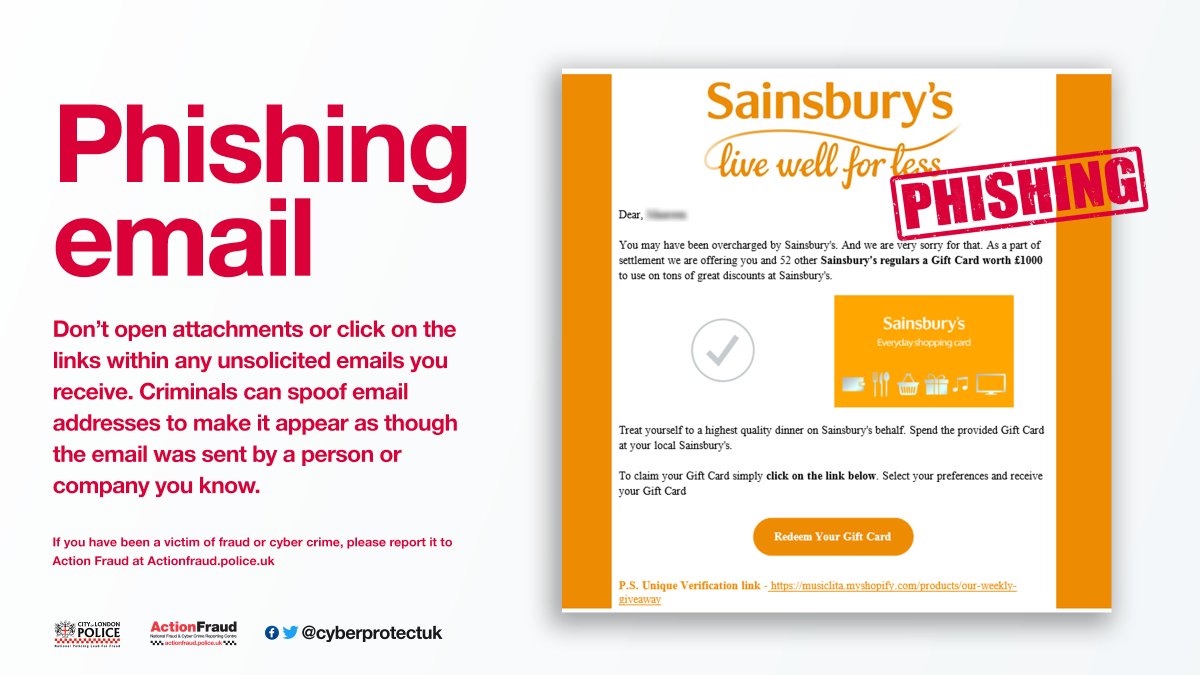 If this email's popped into your inbox this morning, you might want to avoid the temptation to click the link. 

It won't get you any gift vouchers; it could lose you a LOT of money!

actionfraud.police.uk/news/rise-in-r…