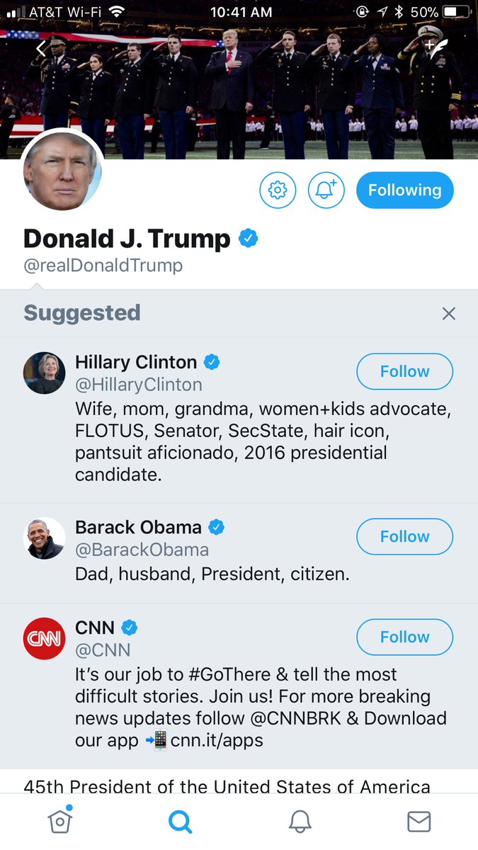 wellroundedshit's tweet photo. Look at Twitter throwing shade with these suggestions after following @realDonaldTrump #communists 😂 #notpoliticallybiassed https://t.co/1CCO6Io1xR