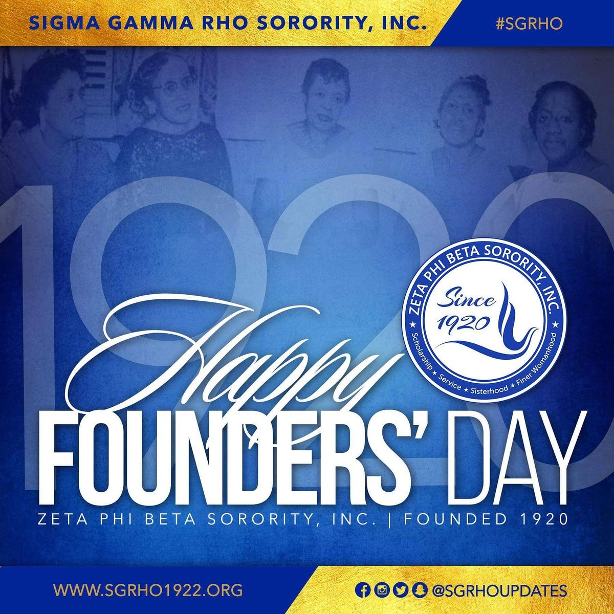 als_sgrhos's tweet photo. Happy Founders’ Day to the women of Zeta Phi Beta Sorority, Incorporated! Best wishes as you celebrate 98 years of sisterhood and service. #SGRho #SigmaGammaRho #ZPhiB98 #ALSRHOcks https://t.co/XiR73PrJCn