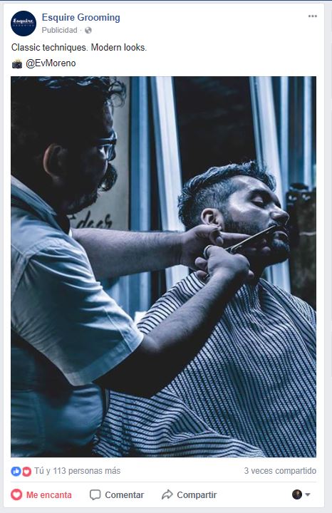 Estoy muy contento porque ayer #EsquireGrooming compartió de nuevo en facebook la foto que le tome a #EverMoreno en la barbería #DonEdgar  #Tijuana y además la pautaron. 📷✨😀