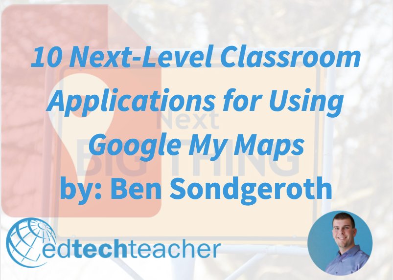 thwtech's tweet photo. Have you considered using Google My Maps in your classroom? Here are 10 ways to do just that from @Mr_Sondgeroth. Learn more about how to integrate all the Google Apps at the #ettsummit!  https://t.co/Wv5SgHQY82 https://t.co/nVyqQp5NfR