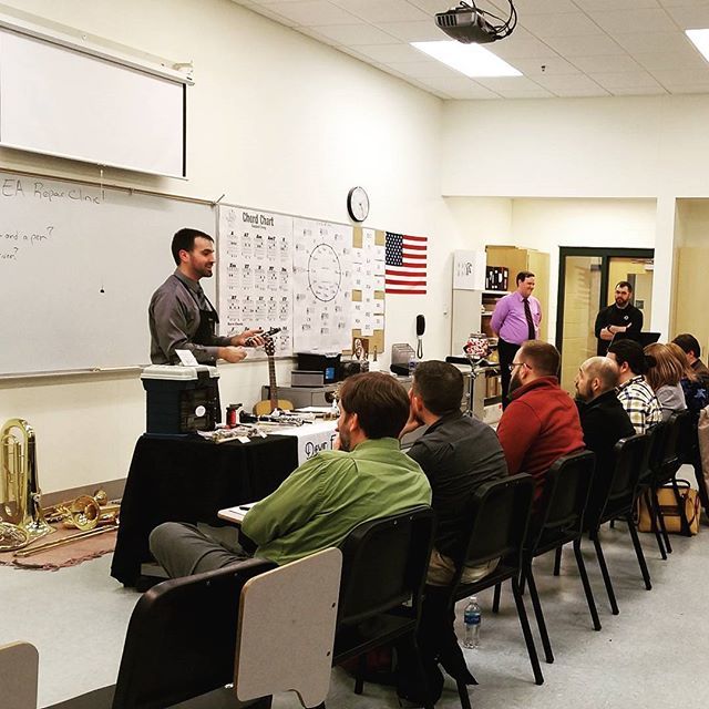 DFMusicCo's tweet photo. Thanks to everyone who came out to the Repair Clinic last Friday at the districts rehearsal. We hope you learned something new! #repair #cdmmea #fixit https://t.co/aIU9L2cbyL https://t.co/8qaqhim6lc
