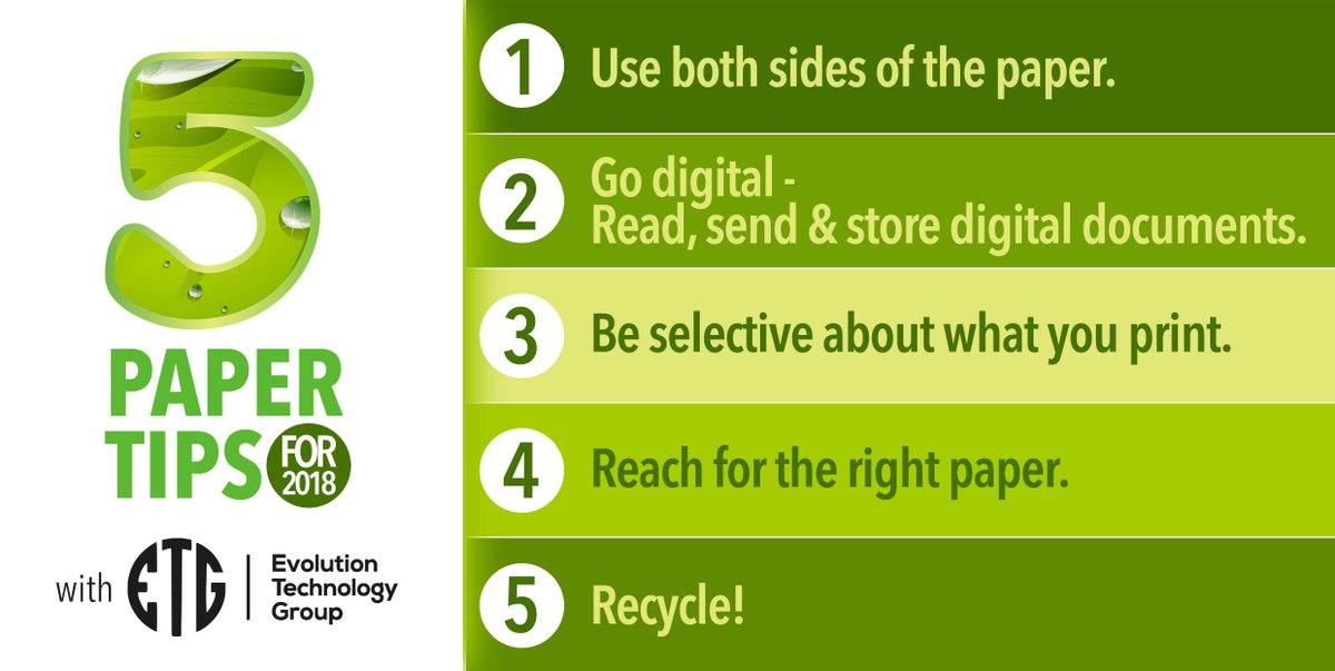 ETG_solutions's tweet photo. Think before you print! #etg #SavetheEnviroment
Contact us today to discover how we can help you cut costs, not trees. https://t.co/5YvYgYOwrr