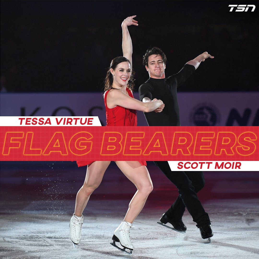 TSN_Sports's tweet photo. Tessa Virtue and Scott Moir have been announced as Team Canada's flag bearers for the 2018 Olympics 🇨🇦 https://t.co/Oc1mTMBm2J