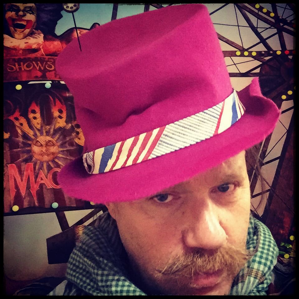 mrgracehughes's tweet photo. “Rather liking this hat now..Was destined for the bin..but it’s getting a reprieve”..Crushed felt #StovePipe .. #DapperDandy #Milliner #Millinery #MrGraceGrace .. https://t.co/IfQahKXRlH