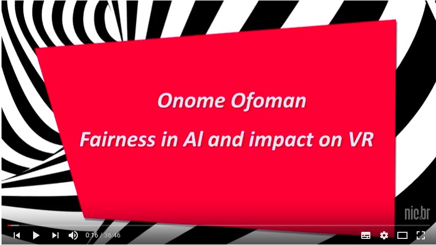 cewebbr's tweet photo. Onome Ofoman, engenheira de software do @Google, falou na #webbr2017 sobre justiça na #InteligênciaArtificial e o impacto na #RealidadeVirtual. Confira o vídeo dessa apresentação em: https://t.co/gN0KoCdK95 https://t.co/MJuUCiKeQD