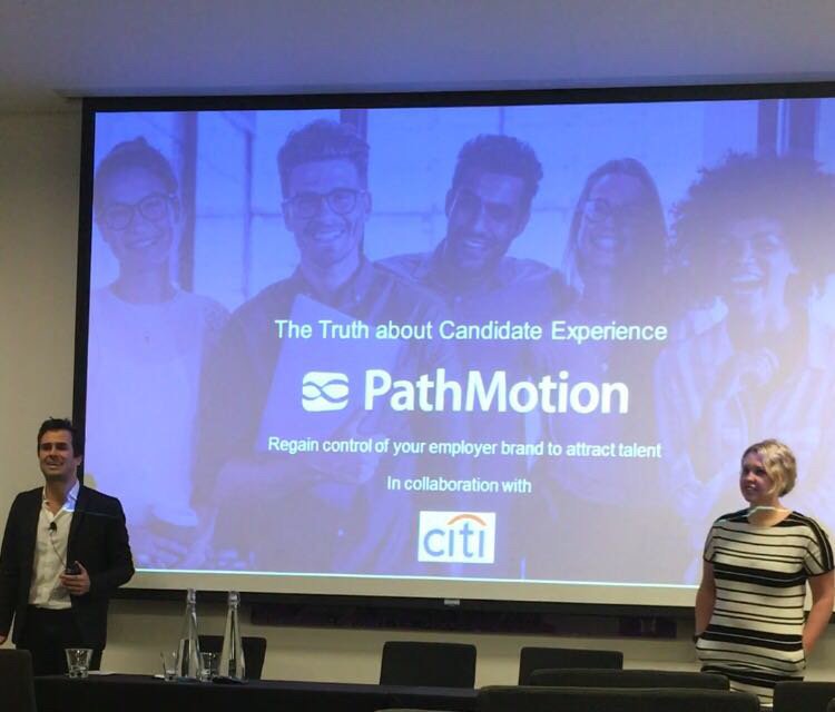 pathmotion's tweet photo. Such a pleasure presenting about how to crack Candidate Experience with Emma Britton from @CitiCareers at #ISEShowcase today! Can't wait to share our new ebook about it with you tomorrow. 🙌 https://t.co/JnW7njQuNg