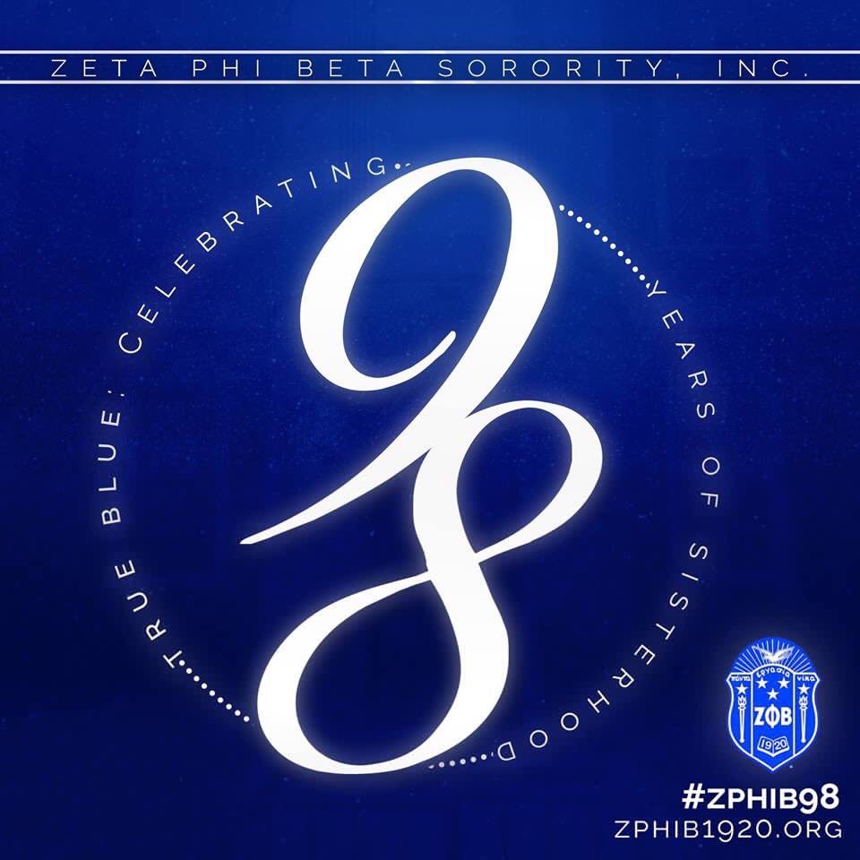 Happy Founders’ Day to MY sorors, the #Finer women of Zeta Phi Beta Sorority Incorporated! Today we proudly celebrate 98 years of being a community-conscious, action-oriented organization. #ZPhiB98 #TrueBlue 💙💙
