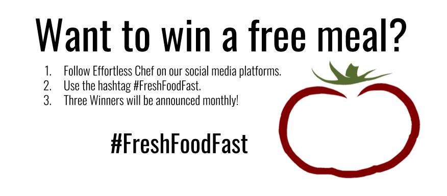 effortlesschefs's tweet photo. Get excited! January sweepstakes his here.  Winners announced on February 1st! May the odds be in your favor! #freshfoodfast https://t.co/8Y5pSZOvHi