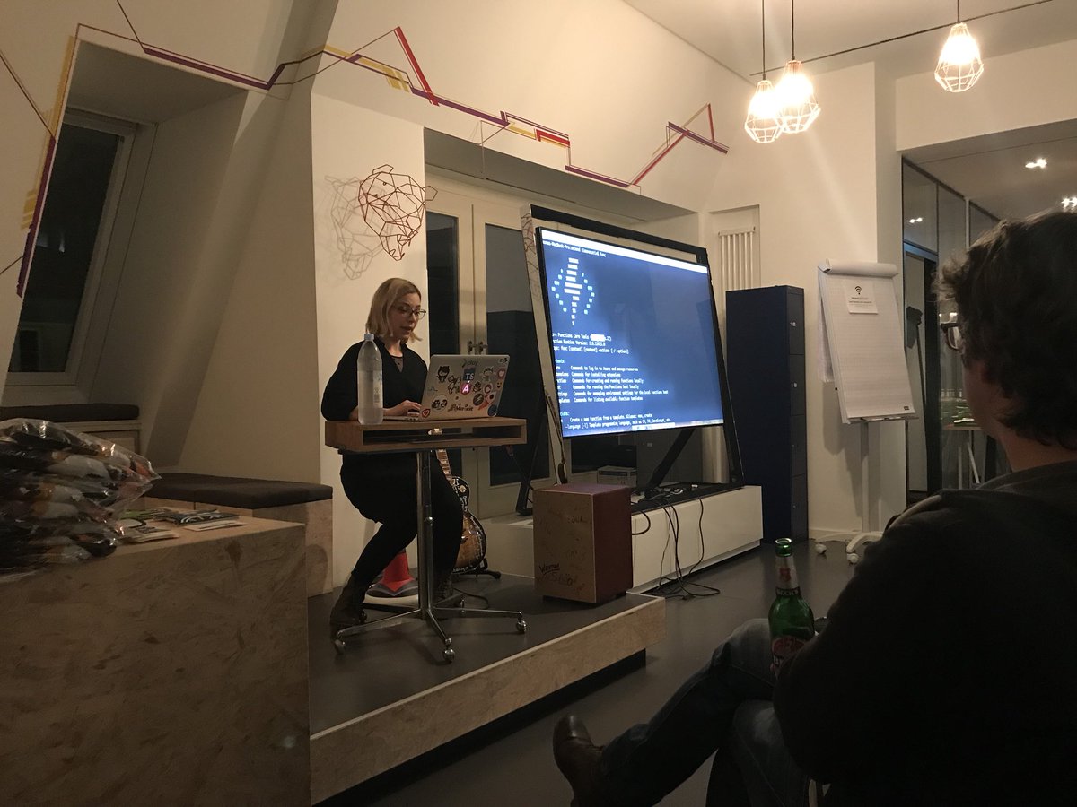 astridhack's tweet photo. Meetup on Serverless with Node.JS with @simona_cotin https://t.co/fzfSPFMtCY