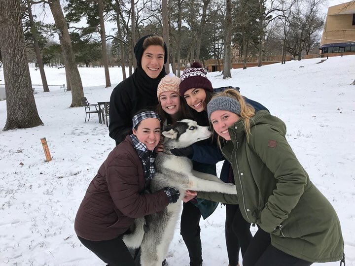 UTTyler's tweet photo. Campus is closed today, but that didn’t stop students from getting out and enjoying the snow. Share your snow day photos with us! #MyUTTyler #UTTyler #snowpocalypse https://t.co/aOYMBjtT9J