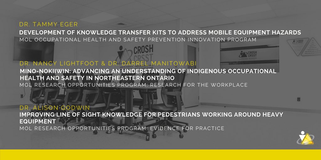 Today @GlennThibeault announced funding from <a href="/ONlabour/">Onlabour</a> on behalf of @MPPKevinFlynn for three #research projects at CROSH! 

Read the news release here: crosh.ca/wp-content/upl…