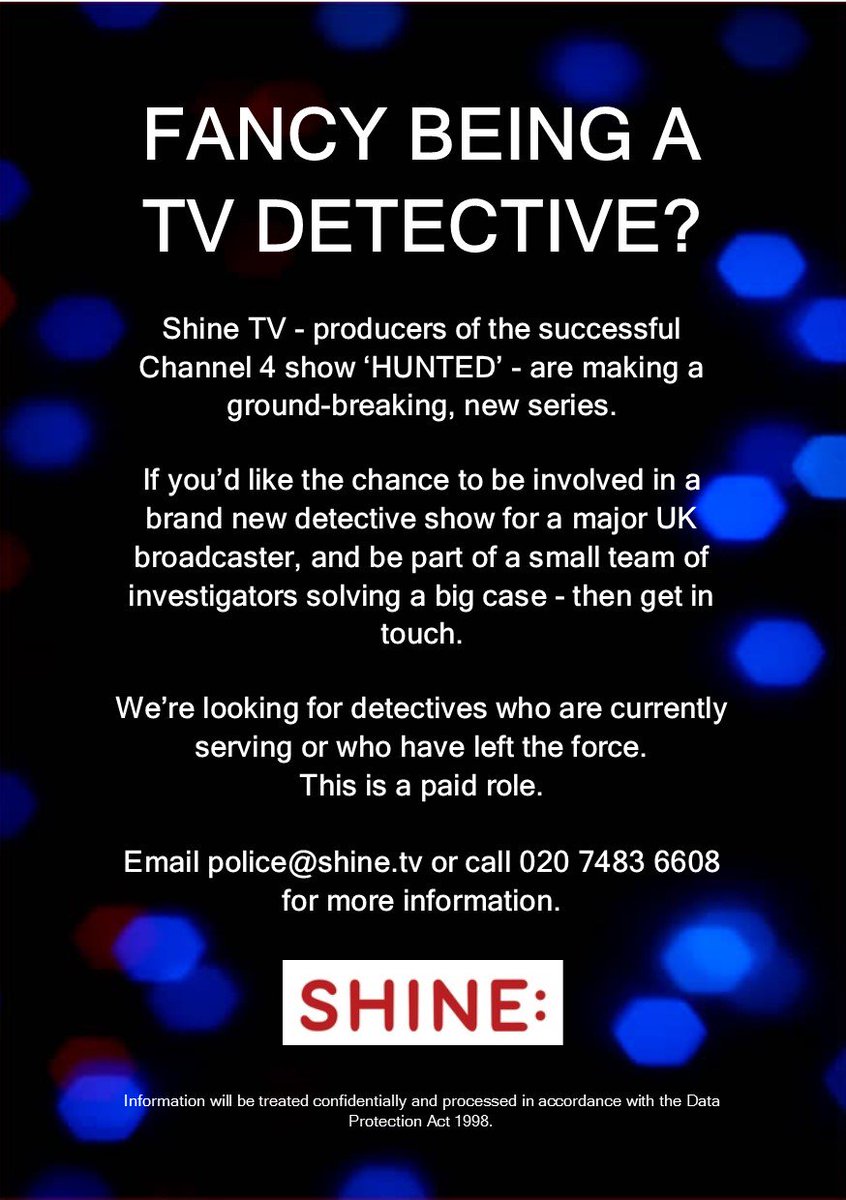 The makers of Channel 4's Hunted are looking for serving and retired detectives for a new show. #police #detective