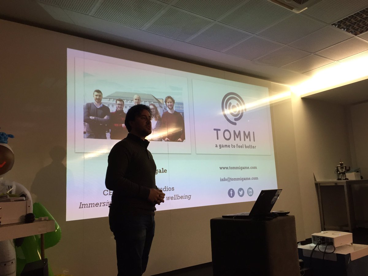 oligassner's tweet photo. Kicking off re @STEM4Health #Cologne meetup about #VR #AR in #healthcare with @tommigame: pain therapy for kids suffering from cancer! @HealthEugene @grants4apps @BayerPharma https://t.co/fV4fICeoCd