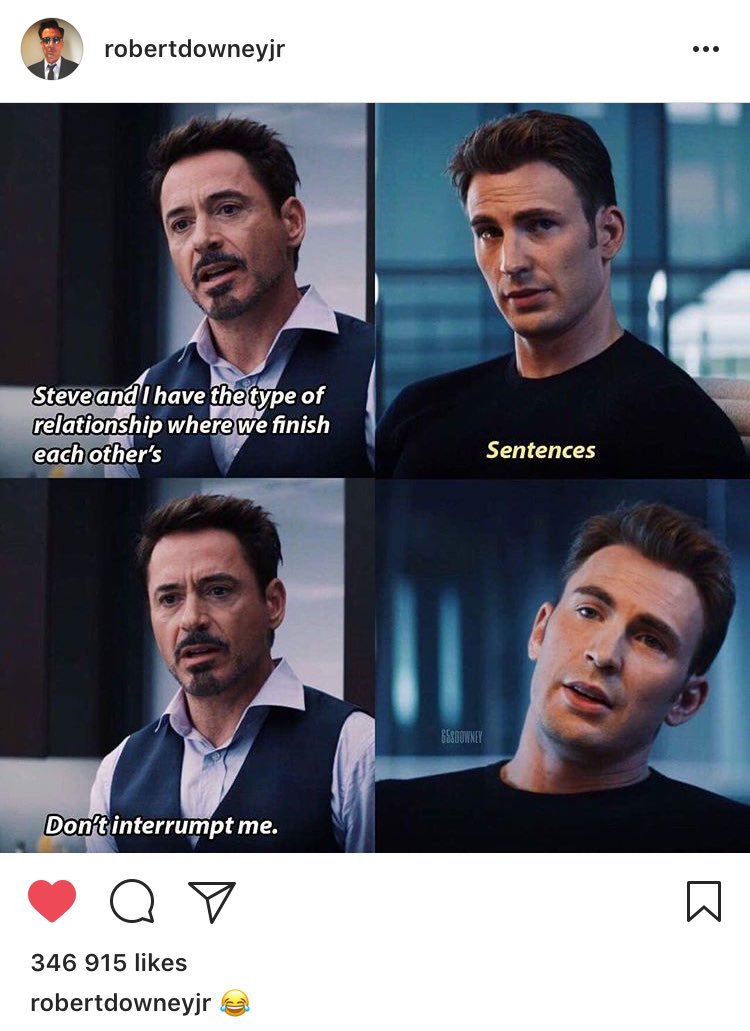 rdjcevans's tweet photo. Robert Downey Jr aka #1 Stony stan. https://t.co/BWiipqIrCh