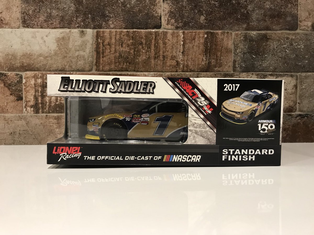 JRMotorsports's tweet image. RT and follow to enter for your chance to win this @Elliott_Sadler @ArmourRacing Die-cast! Winner randomly selected tomorrow.