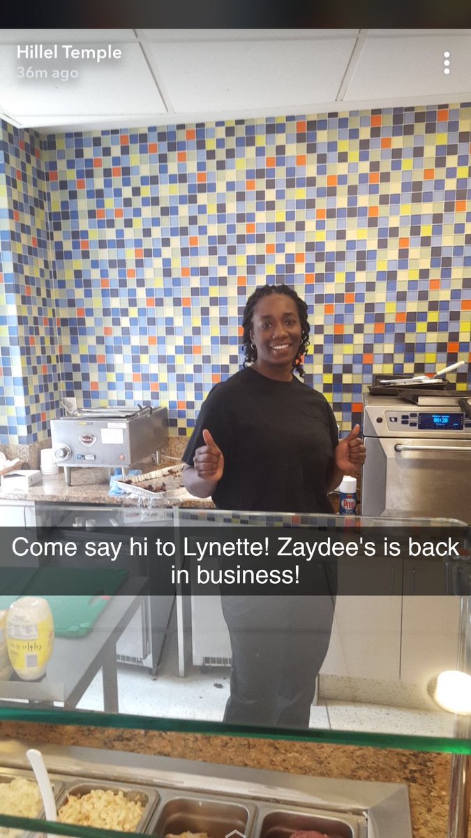 Attention all Owls!! Zaydee’s is up and running! Stop by for an amazing meal! 
<a href="/TempleUniv/">Temple University</a>