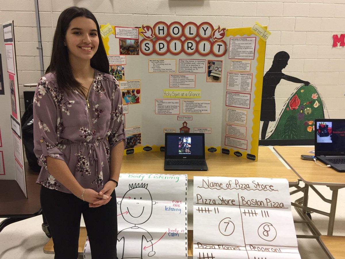 nottenloretta's tweet image. Thoroughly enjoyed chatting with the  Co-op Students @MonDoyleCSS Career fair #FutureRealized #ExperientialLearning #SuccessForEach #PlaceForAll @WCDSBNewswire @wendyprice59