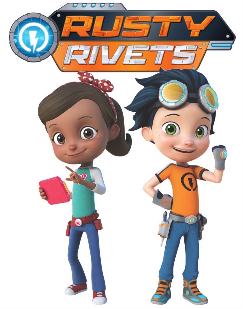 #talk2ustuesday Rusty &amp; Ruby from Nickelodeon's "Rusty Rivets" will be in the Picnic Place Food Court this Sat @ 1!
