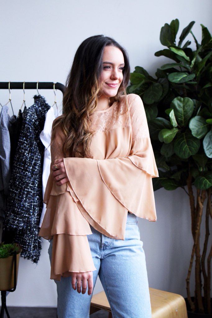 Newest obsession our new ruffle top!! $78 #MendoLovesYou