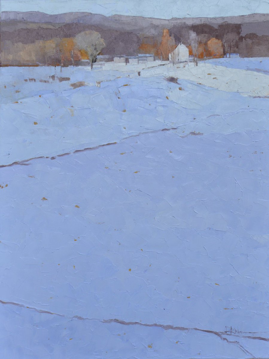 Saks_Galleries's tweet photo. #picoftheday ~ Dinah Worman "A Fickle Light'' 40" x 30" Oil #landscape #painting #snow #winter #light #worman https://t.co/MXJ6CmV2b8