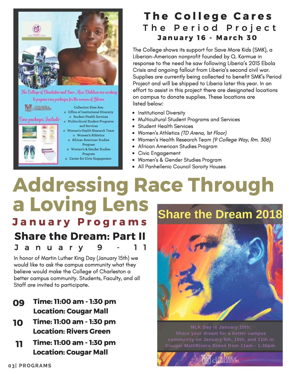 CofC_Diversity's tweet photo. Come join our team this month as we discuss program initiatives, workshops and various topics with community leaders for change. https://t.co/Mhu475Sayd