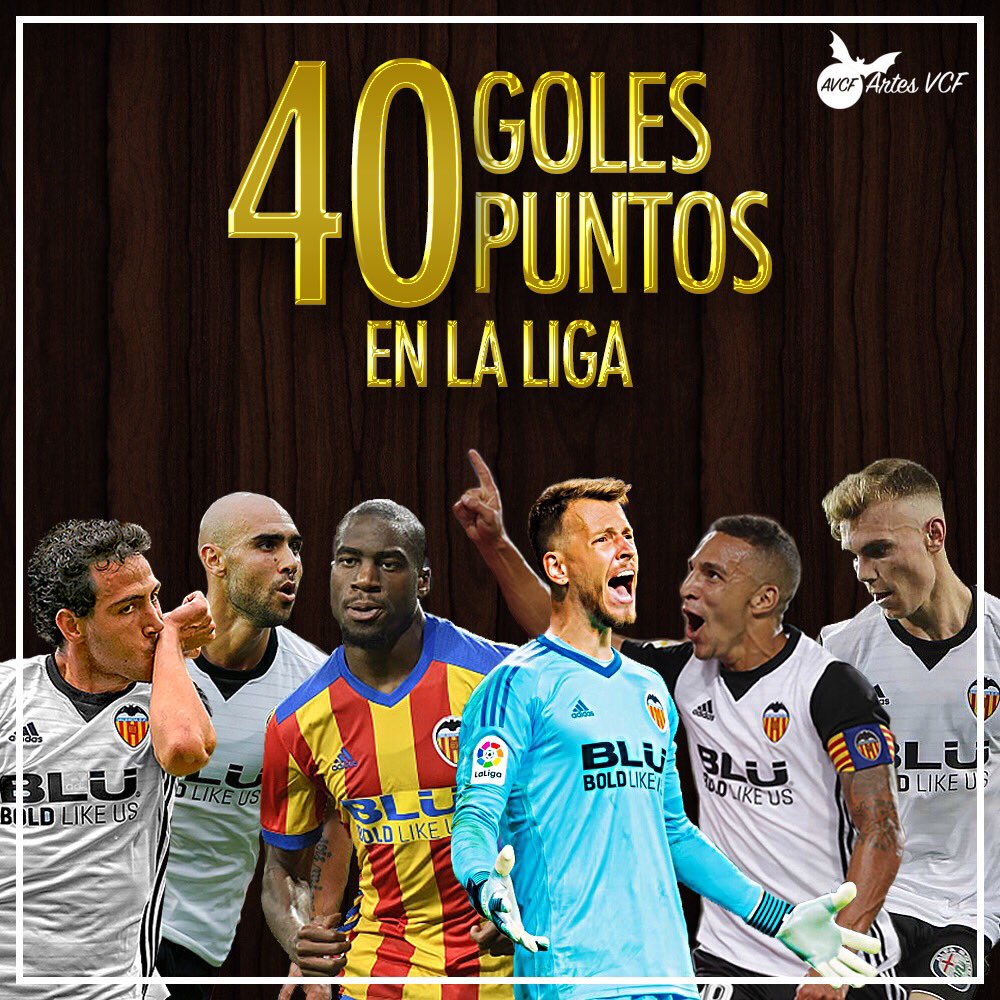 ArtesVCF's tweet image. El Valencia lleva 40 goles y 40 putos en esta primera vuelta de la liga😱