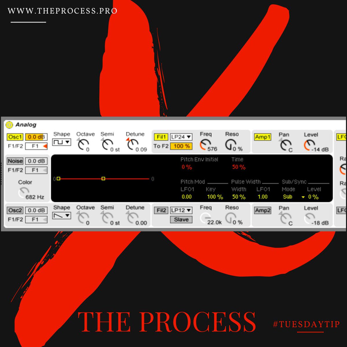 TheProcessPro's tweet image. #TheProcess Tip: Detune, Width and Depth - to get a fat sound make a copy of your sound and detune by 15 cents #TuesdayTips SignUp for Monthly Tips &amp;amp; Tricks trust.theprocess.pro/Sub #MusicProduction