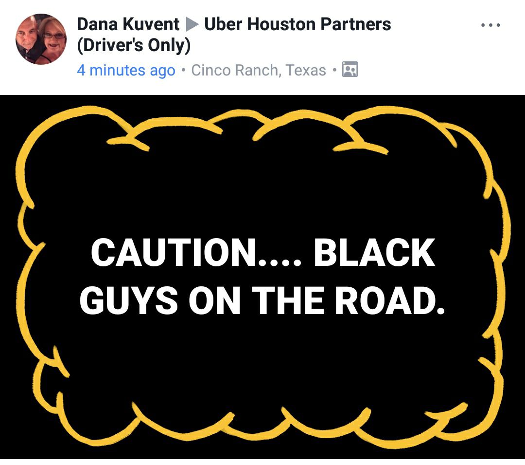 RightByThem's tweet photo. @Uber #blacktwitter #racist #uber https://t.co/LUIQpPvkCV