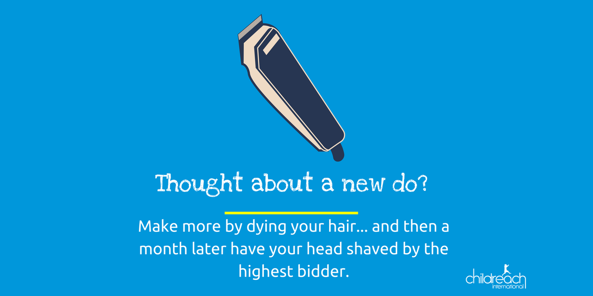 A favourite (and bold!) way to fundraise is shave your head. Set a target for a certain amount to be raised before you do an take bids for who gets to do it!